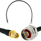 RP-SMA Stecker auf N Stecker Hex 50cm Koaxialkabel — HF240 (entspricht LMR240)