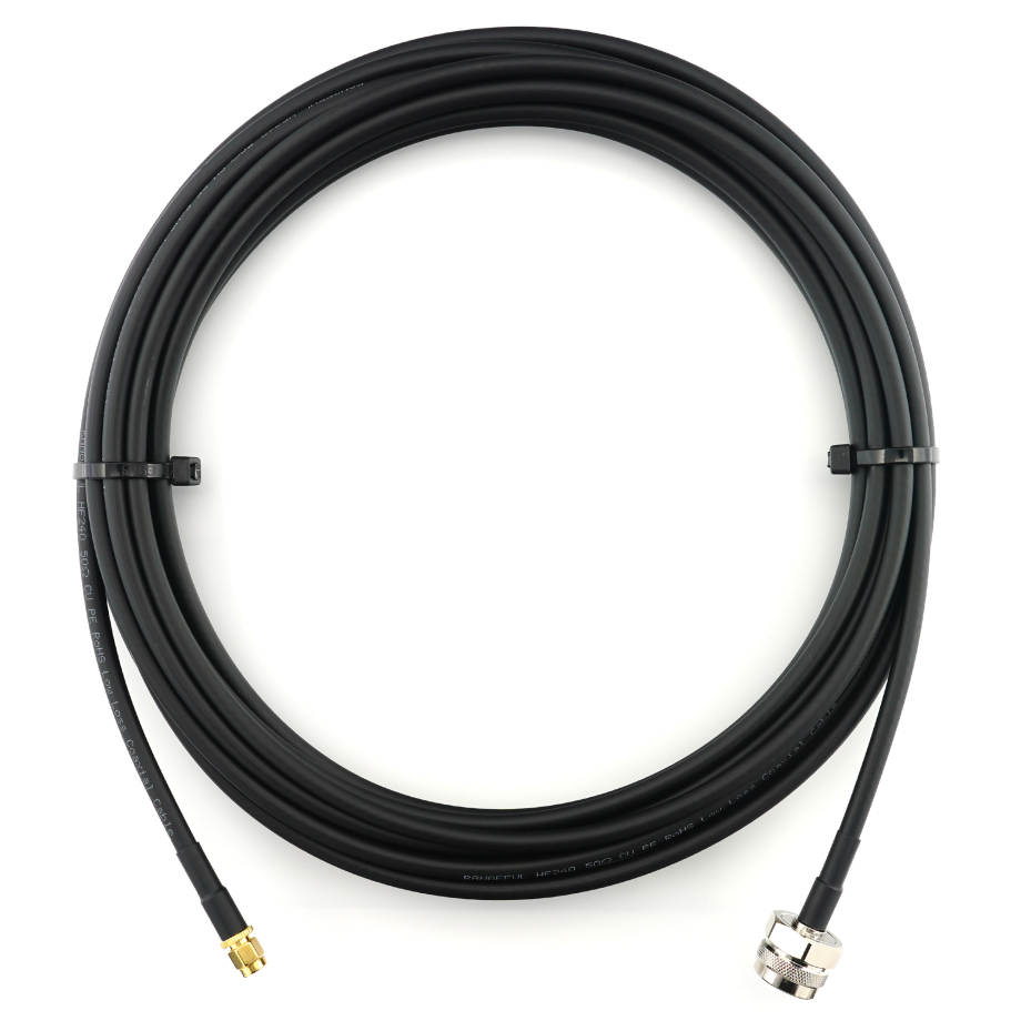 RP-SMA Stecker auf N Stecker Hex 5m Koaxialkabel — HF240 (entspricht LMR240)