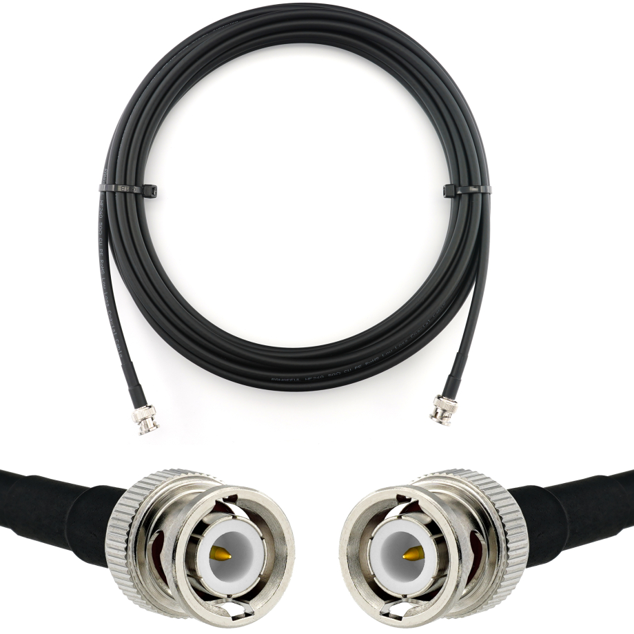 BNC Stecker auf BNC Stecker 12m Koaxialkabel — HF240 (entspricht LMR240)