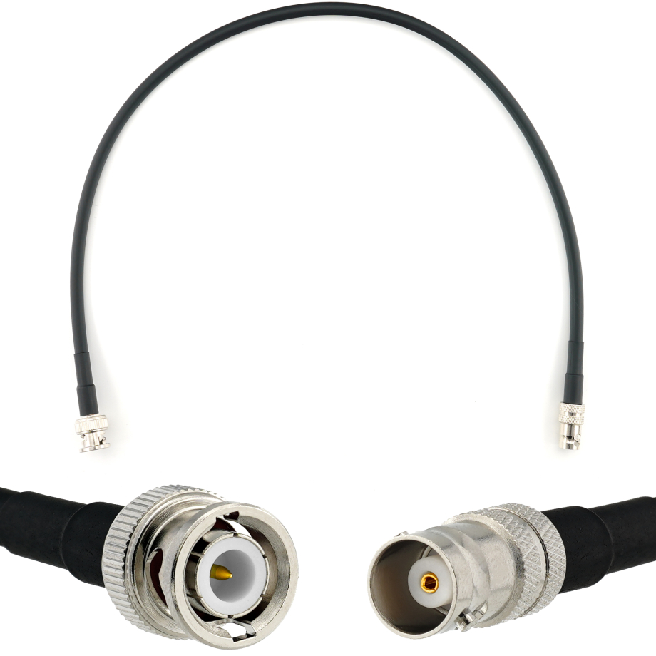 BNC Stecker auf BNC Buchse 50cm Koaxialkabel — HF240 (entspricht LMR240)