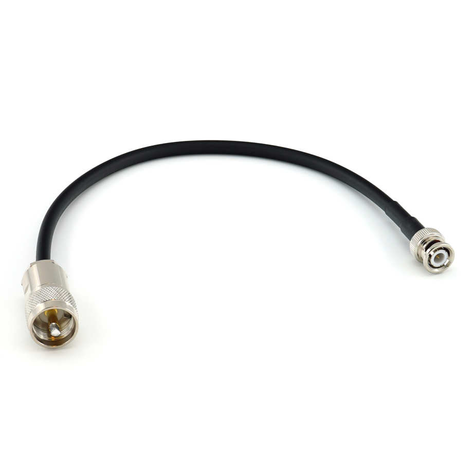 BNC Stecker auf PL259 30cm UHF Koaxialkabel — HF240 (entspricht LMR240)