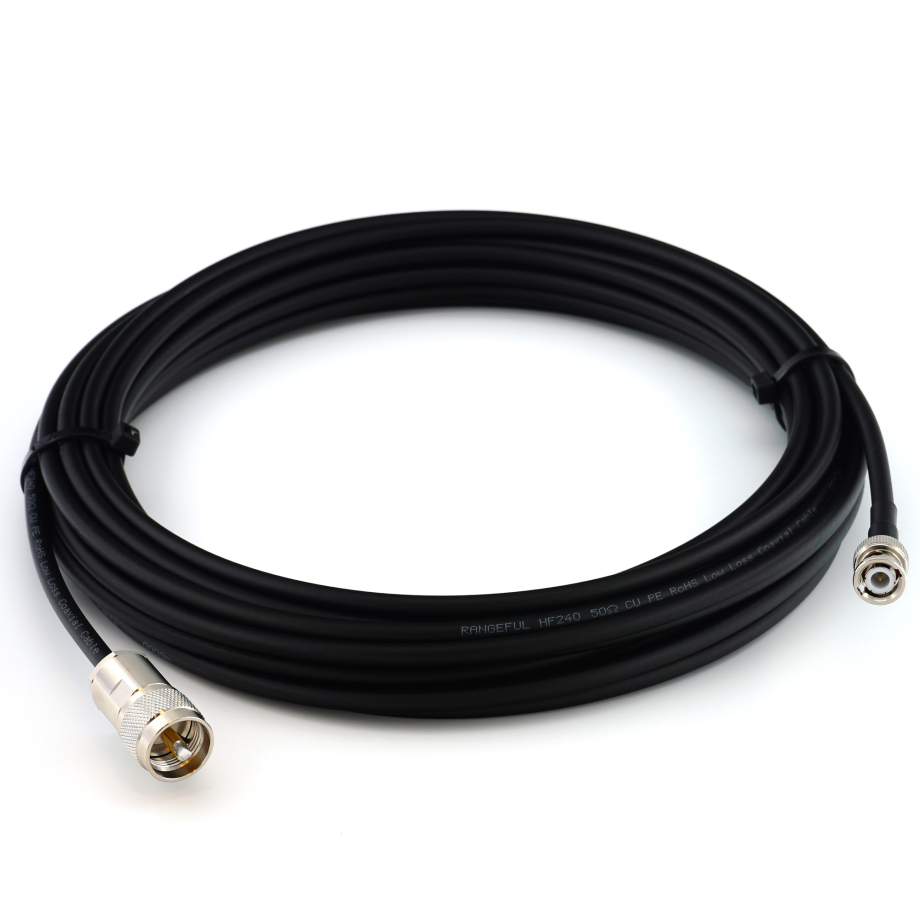 BNC Stecker auf PL259 12m UHF Koaxialkabel — HF240 (entspricht LMR240)