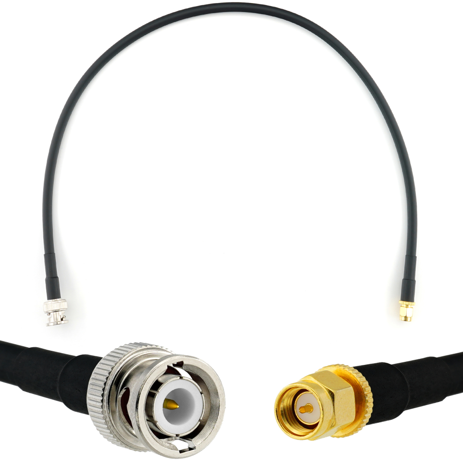 BNC Stecker auf SMA Stecker 50cm Koaxialkabel — HF240 (entspricht LMR240)
