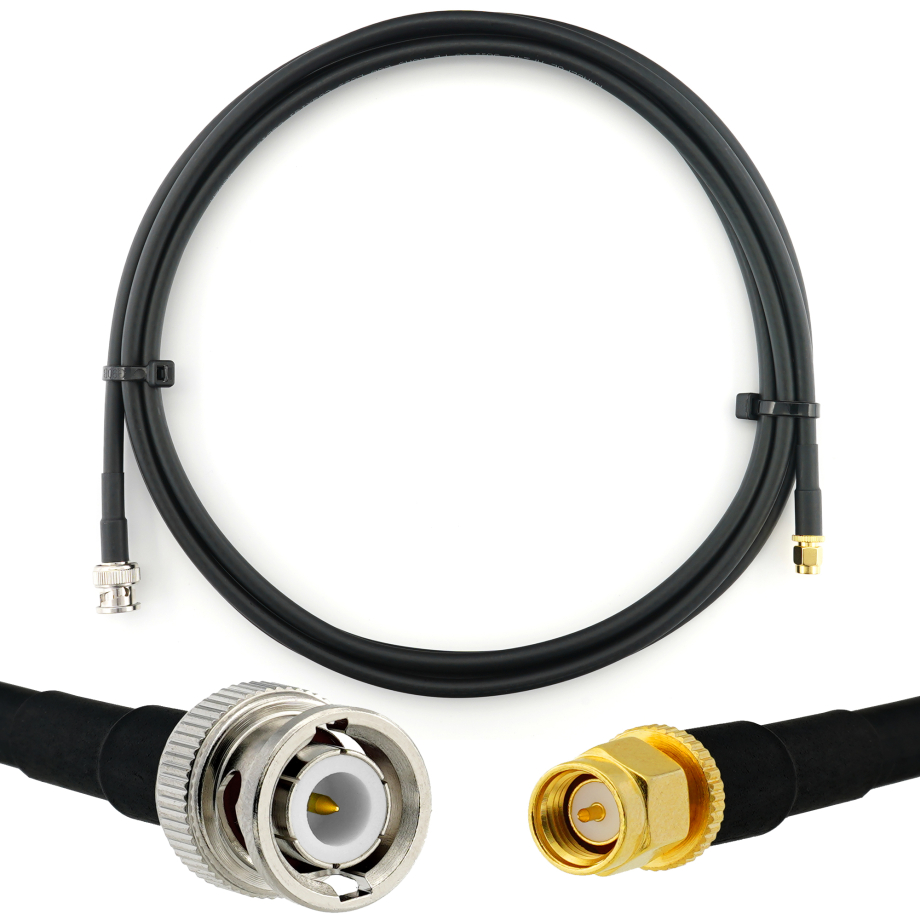 BNC Stecker auf SMA Stecker 1m Koaxialkabel — HF240 (entspricht LMR240)