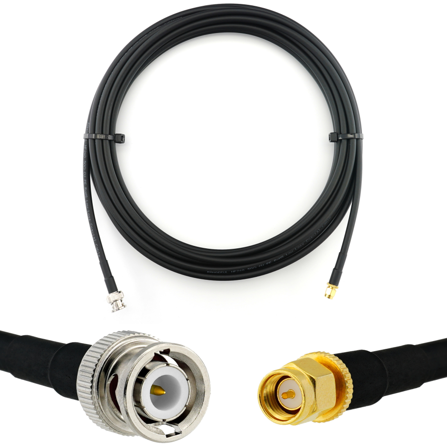 BNC Stecker auf SMA Stecker 12m Koaxialkabel — HF240 (entspricht LMR240)