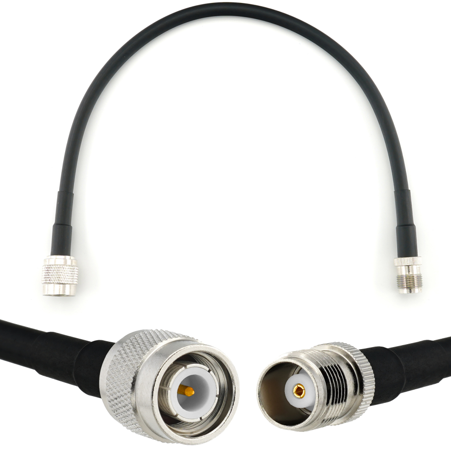 TNC Stecker auf TNC Buchse 30cm Koaxialkabel — HF240 (entspricht LMR240)
