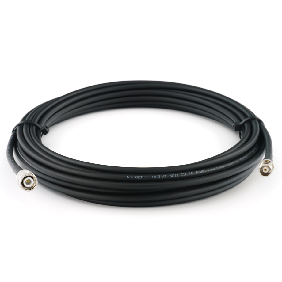 TNC Stecker auf TNC Buchse 7m Koaxialkabel — HF240 (entspricht LMR240)