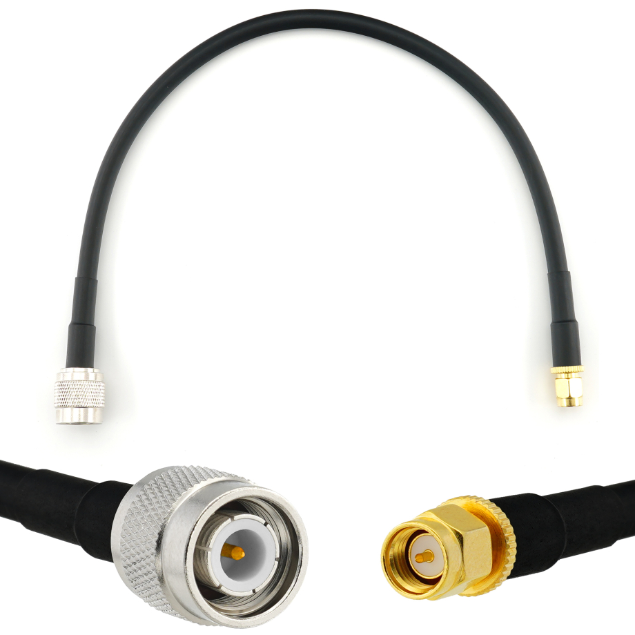 TNC Stecker auf SMA Stecker 30cm Koaxialkabel — HF240 (entspricht LMR240)