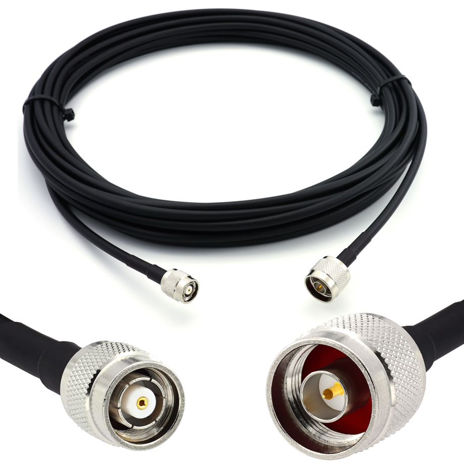 N Stecker auf RP-TNC Stecker 30cm Koaxialkabel — HF240 (entspricht LMR240)