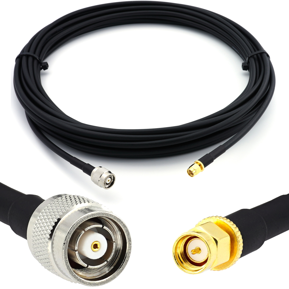 SMA Stecker auf RP-TNC Stecker 30cm Koaxialkabel — HF240 (entspricht LMR240)