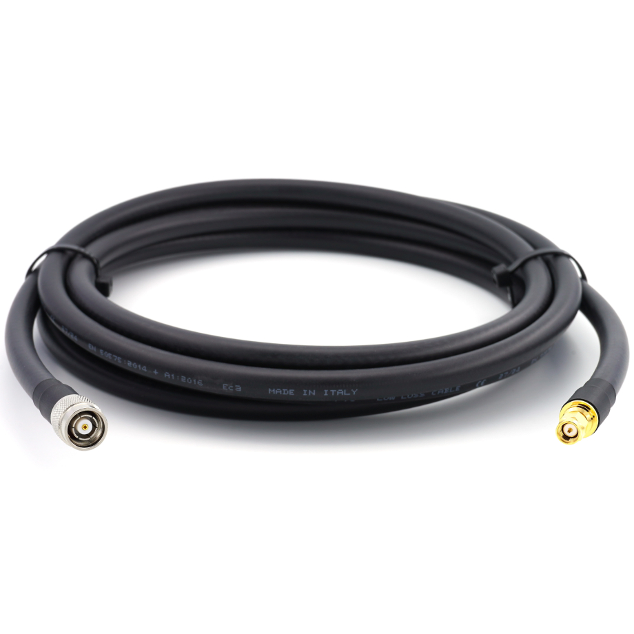  SMA Stecker auf RP-TNC Stecker 12m Koaxialkabel — elastisch HF-400-UF (entspricht LMR400 UF UltraFlex)