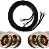 N Stecker auf N Stecker 12m Doppel-Koaxialkabel - HF240 (entspricht LMR240)