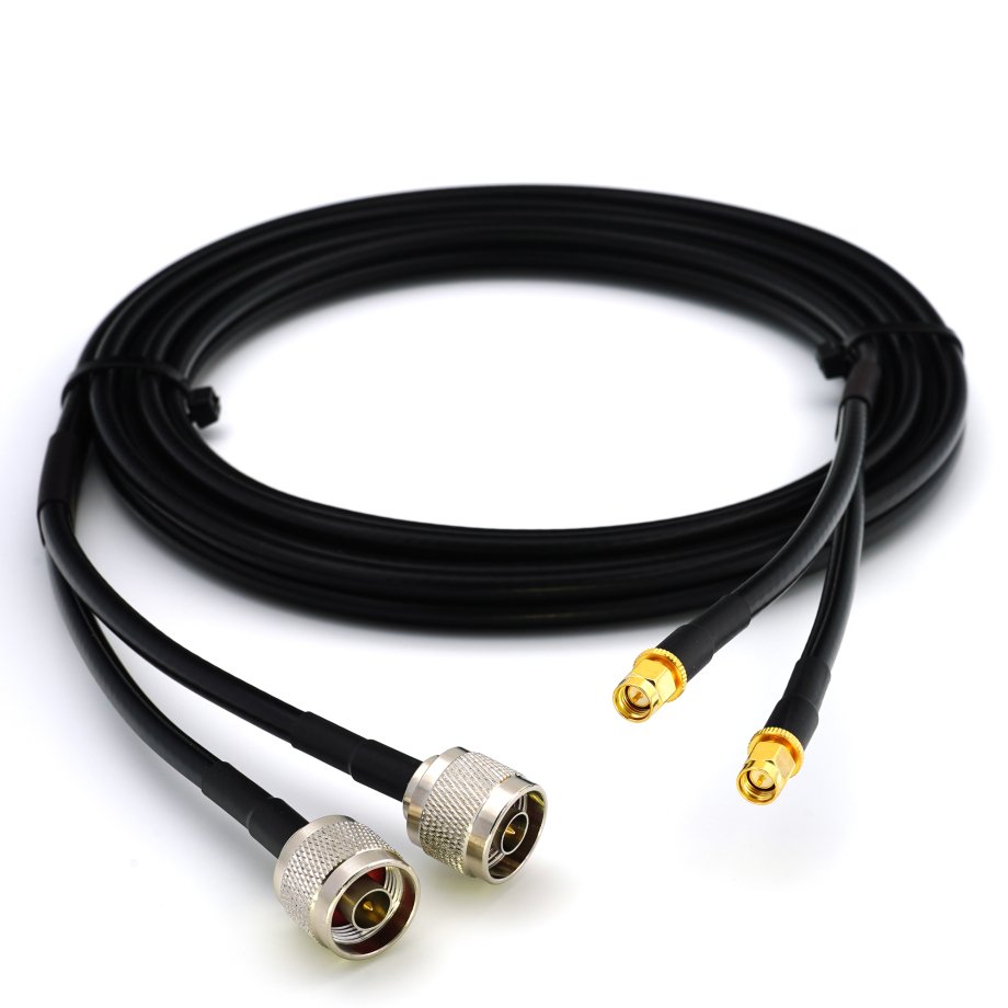 SMA Stecker auf N Stecker 1m Doppel-Koaxialkabel - HF240 (entspricht LMR240)