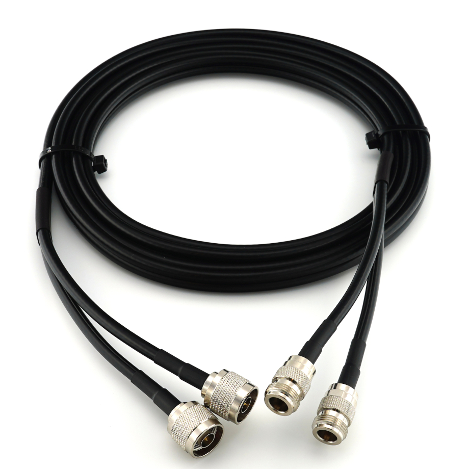N Stecker auf N Buchse 12m Doppel-Koaxialkabel - HF240 (entspricht LMR240)