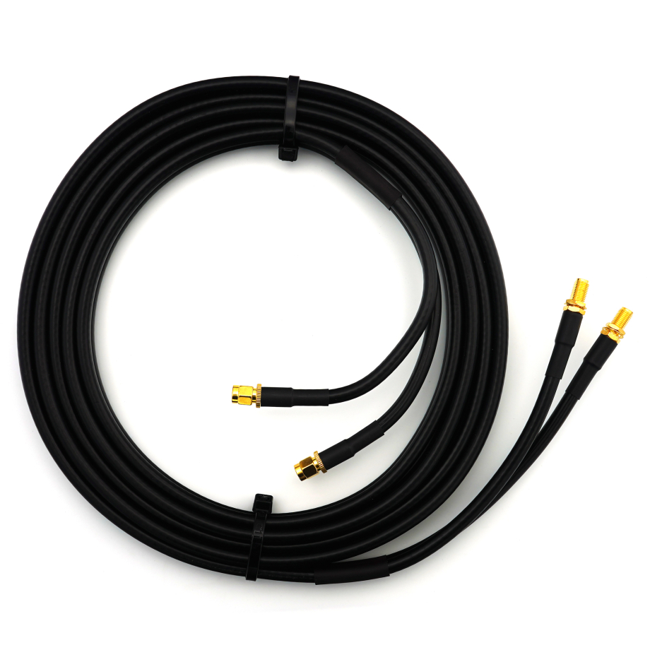 SMA Stecker auf SMA Buchse 12m Doppel-Koaxialkabel - HF240 (entspricht LMR240)