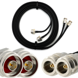 N Stecker Hex auf N Buchse 12m Doppel-Koaxialkabel - HF240 (entspricht LMR240)
