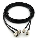 N Stecker Hex auf N Buchse 12m Doppel-Koaxialkabel - HF240 (entspricht LMR240)