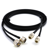 N Stecker Hex auf N Buchse 12m Doppel-Koaxialkabel - HF240 (entspricht LMR240)