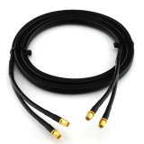 RP-SMA Stecker auf RP-SMA Stecker 1m Doppel-Koaxialkabel - HF240 (entspricht LMR240)