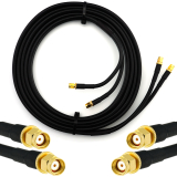 RP-SMA Stecker auf RP-SMA Stecker 5m Doppel-Koaxialkabel - HF240 (entspricht LMR240)