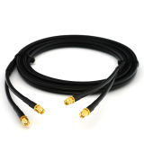 RP-SMA Stecker auf RP-SMA Stecker 5m Doppel-Koaxialkabel - HF240 (entspricht LMR240)