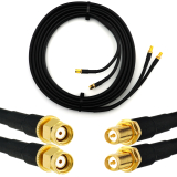 RP-SMA Stecker auf RP-SMA Buchse 1m Doppel-Koaxialkabel - HF240 (entspricht LMR240)