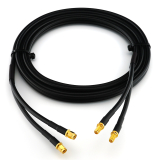 RP-SMA Stecker auf RP-SMA Buchse 1m Doppel-Koaxialkabel - HF240 (entspricht LMR240)