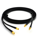 RP-SMA Stecker auf RP-SMA Buchse 1m Doppel-Koaxialkabel - HF240 (entspricht LMR240)