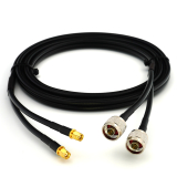 RP-SMA Stecker auf N Stecker 1m Doppel-Koaxialkabel - HF240 (entspricht LMR240)