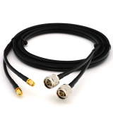 RP-SMA Stecker auf N Stecker 1m Doppel-Koaxialkabel - HF240 (entspricht LMR240)