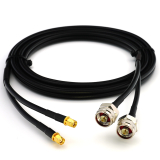 RP-SMA Stecker auf N Stecker Hex 2m Doppel-Koaxialkabel - HF240 (entspricht LMR240)