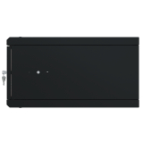 Serverschrank 19" 4U, 450mm, Glastür, schwarz