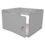 Serverschrank 19" 6U, 450mm, Glastür, grau