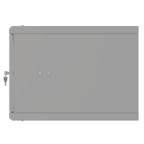 Serverschrank 19" 6U, 450mm, Glastür, grau