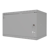 Serverschrank 19" 6U, 350mm, Metalltür, grau