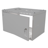 Serverschrank 19" 6U, 350mm, Metalltür, grau