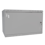 Serverschrank 19" 6U, 350mm, Metalltür, grau