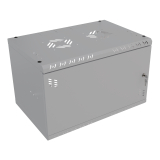 Serverschrank 19" 6U, 350mm, Metalltür, grau