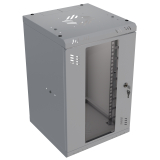 Serverschrank 10" 6U, 300mm, Glastür, grau