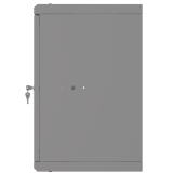 Serverschrank 10" 6U, 300mm, Glastür, grau