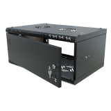 Serverschrank 19" 4U, 350mm, Metalltür, schwarz