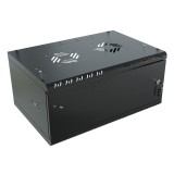 Serverschrank 19" 4U, 350mm, Metalltür, schwarz