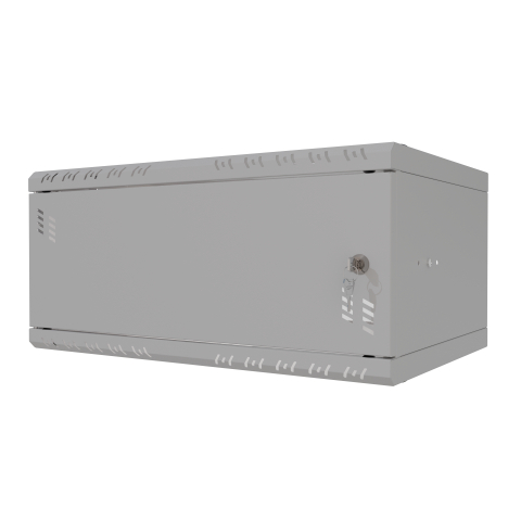 Serverschrank 19" 4U, 350mm, Metalltür, grau