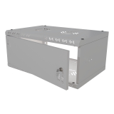 Serverschrank 19" 4U, 350mm, Metalltür, grau