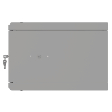 Serverschrank 19" 4U, 350mm, Metalltür, grau