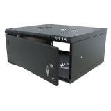 Serverschrank 19" 4U, 450mm, Metalltür, schwarz