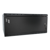 Serverschrank 19" 4U, 450mm, Metalltür, schwarz