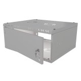 Serverschrank 19" 4U, 450mm, Metalltür, grau