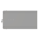Serverschrank 19" 4U, 450mm, Metalltür, grau