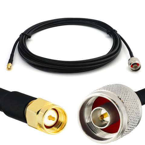 N Stecker auf SMA Stecker RG58/U 10m Koaxialkabel
